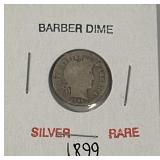 (SC) 1899 Barber Dime as Pictured