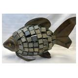 Metal Mosaic Fish Sculpture