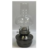 (B) LAMPLIGHT FARMS METAL OIL LAMP WITH CLEAR