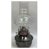 (B) LAMPLIGHT FARMS METAL OIL LAMP WITH CLEAR