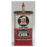 VINTAGE 3-IN-ONE Metal Household Oil Can 3 oz