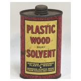 Vintage Empty Plastic Wood Solvent Advertising