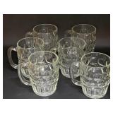 Vintage Winston Set of 6 Dimpled Clear Glass 16Oz