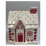 (B) Earthenware Rustic White & Red Country