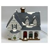(B) Department 56 Snow Village Gothic Farmhouse