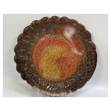 (B) THANKSGIVING SERVING PLATTER TURKEY CERAMIC