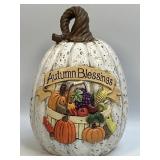 (B) Autumn Blessings Pumpkin Fall Decor 9.5ï¿½T