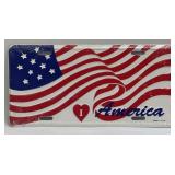 America Flag License Plate