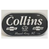 License Plate Collinï¿½s Chevrolet Mount Airy NC