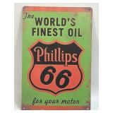 Phillips 66 Metal Sign Decor 8" x 11.75"