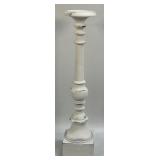 (E) 20" White Distress Resin Square Base