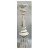 (E) 24" White Distress Resin Square Base