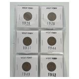 (SC) 6 Old Wheat Cents