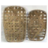 (G) Decorative Tobacco Style Baskets 2 pc as