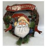 (G) 15ï¿½ Grapevine Wreath with Metal Merry