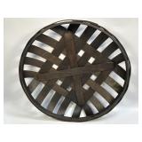 (G) Dark Round Tobacco Style Basket 19ï¿½ Diameter