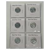 (SC) 6 Steel War Pennies as Pictured