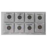 (SC) 8 Old Jefferson Nickels as Pictured