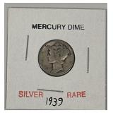 (SC) Mercury Dime 1939 as Pictured