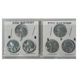 (SC) 6 Steel War Pennies as Pictured P-D-S