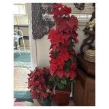 2 Large Artificial Poinsettias