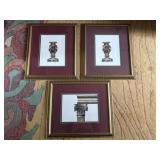 3 Framed & Matted Prints