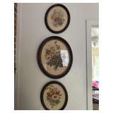 3 Victorian Oval Wood French Lithos