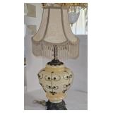 Vintage Hollywood Regency Style Irradescent Lamp