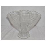 Vintage L.E. Smith Hobnail Thousand Eye Clear Fan