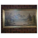 Large Framed 'MORNING MIST' Print By Amadeo