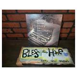 2 Canvas Wall Decor Pieces