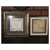 1 Framed Wall Decor Pieces