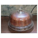 Clear Glass Cake Plate w/ Artificial Cake Candle