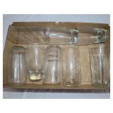 8- Clear Glass Drinking Glasses