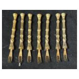 7 Brass Horsederves Forks