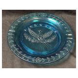 LE Smith Heritage Blue Glass American Eagle and