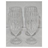 4- Mikasa Park Lane Iced Tea Glasses 7ï¿½' tall