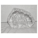L.E. Smith Clear Glass Iceberg Nativity Scene