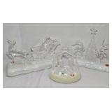 2 Lighted Acrylic Christmas Decor Pieces