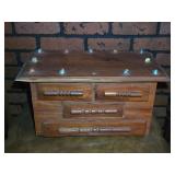 Vintage Wooden Multi-Drawer Jewlery Box w/ Marble