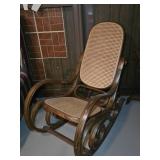 Vintage Cane Back Bentwood Rocking Chair 22ï¿½'W