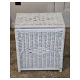 White Wicker Basket 15ï¿½'W 9ï¿½'D 18ï¿½'H