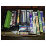 Assorted VHS, DVD's, Diskettes & Printer Ink