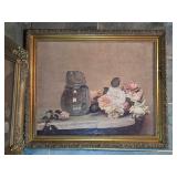 Gold Framed 'Les Roses' Painting by Henri Fantin