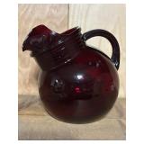 Ruby Red Ball Tilt Pitcher 6 1/2ï¿½