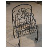 Wrought Iron Magazine Rack 12ï¿½'W 13'D 22'H