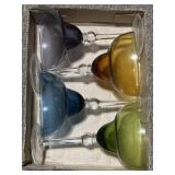 Set of 4 Bombay Multicolor Margarita Glasses