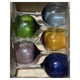 5 Assorted Color Wine Glasses