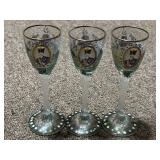 3 Vintage Hand Painted Stems 6ï¿½