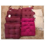 8 Seat Cushions & 2 Throw Pillows